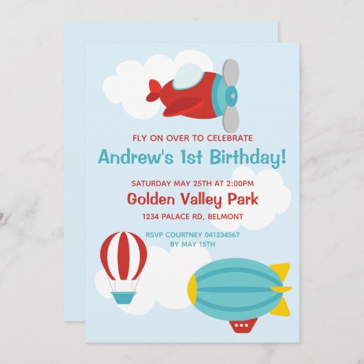 Party Einladung (Vorne/Hinten)