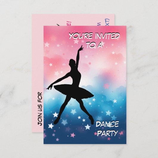 Party Einladung (Vorne/Hinten)