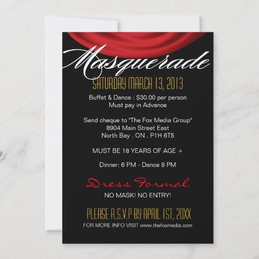 Party Einladung (Rückseite)