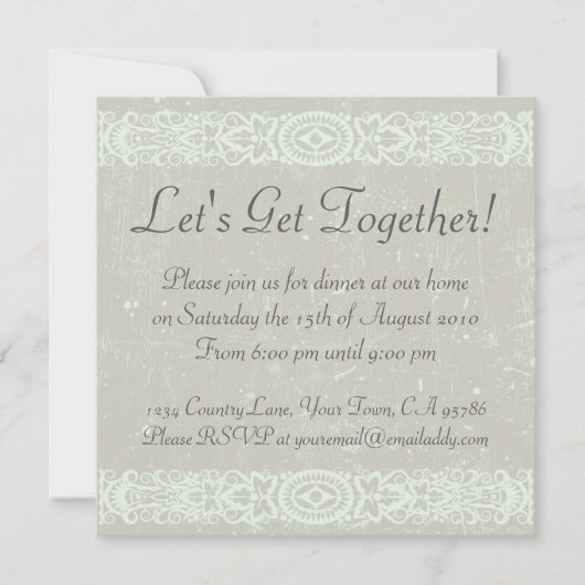 Party Einladung (Vorderseite)