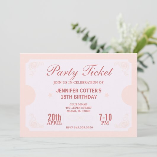 Party Einladung (Stehend Vorderseite)