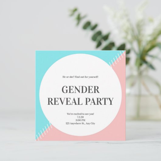 Party Einladung (Stehend Vorderseite)