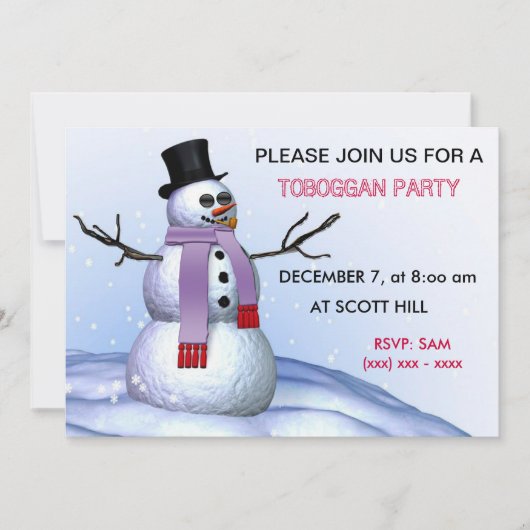 Party Einladung (Vorderseite)