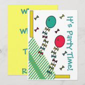 Party Einladung (Vorne/Hinten)