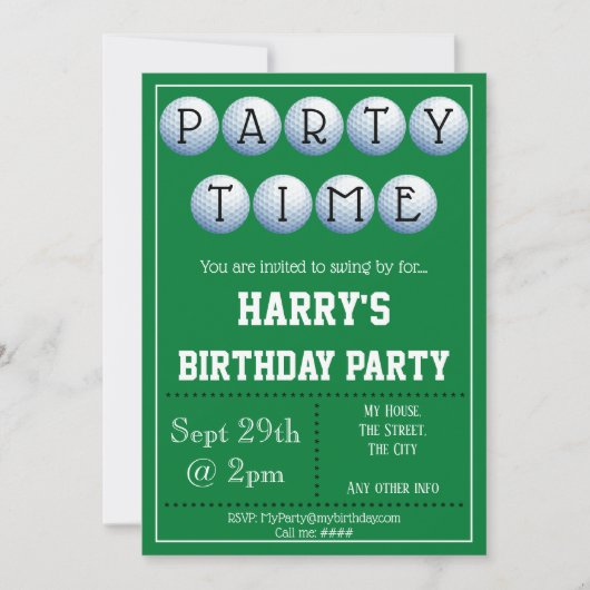 Party Einladung (Vorderseite)