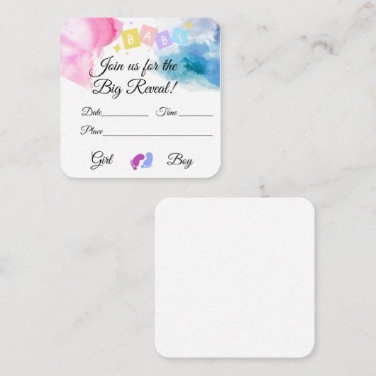 Party Einladung (Vorne/Hinten)