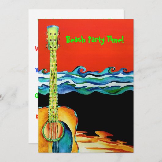 Party Einladung (Vorne/Hinten)