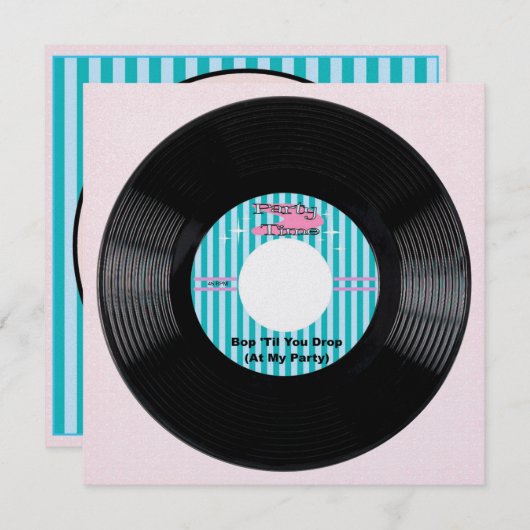 Party Einladung (Vorne/Hinten)