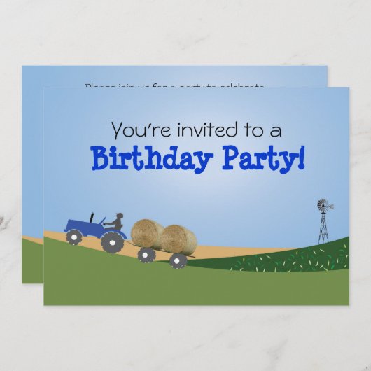 Party Einladung (Vorne/Hinten)