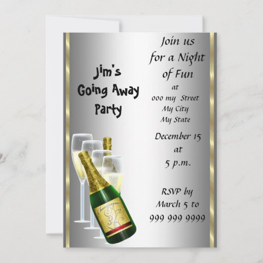 Party Einladung (Vorderseite)