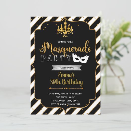 Party Einladung (Stehend Vorderseite)