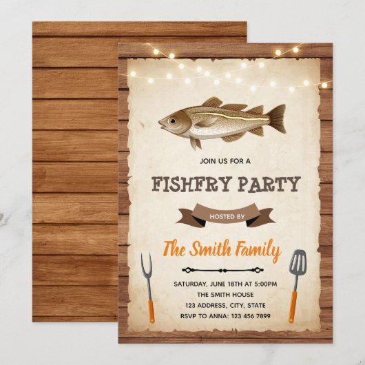 Party Einladung (Vorne/Hinten)