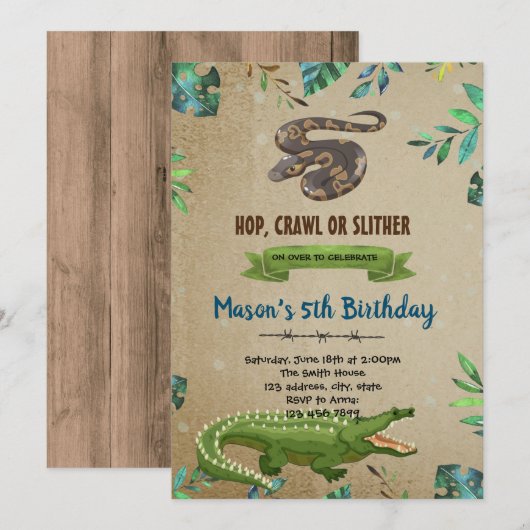 Party Einladung (Vorne/Hinten)