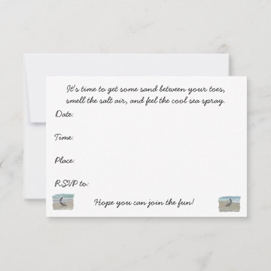 Party Einladung (Rückseite)