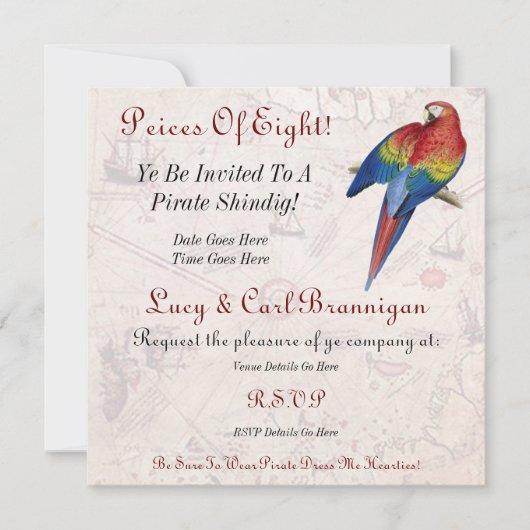 Party Einladung (Vorderseite)