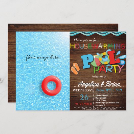 Party Einladung (Vorne/Hinten)