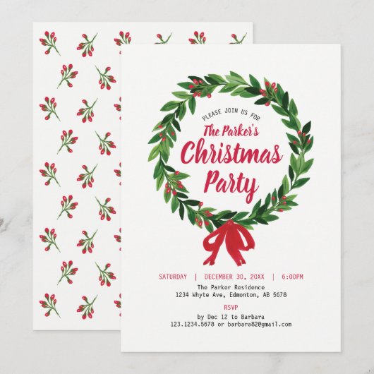 Party Einladung (Vorne/Hinten)