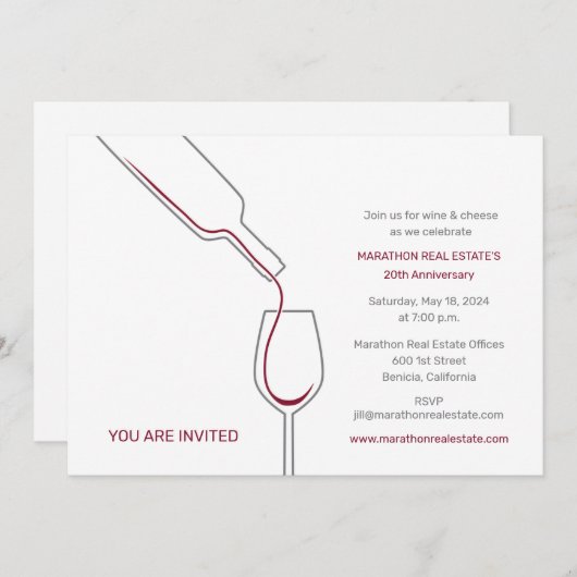 Party Einladung (Vorne/Hinten)