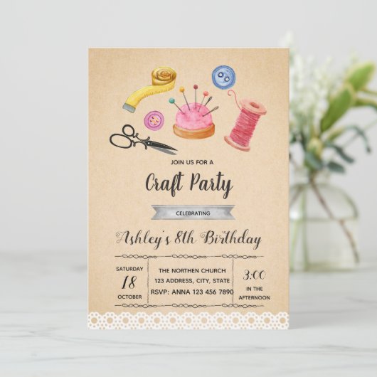 Party Einladung (Stehend Vorderseite)