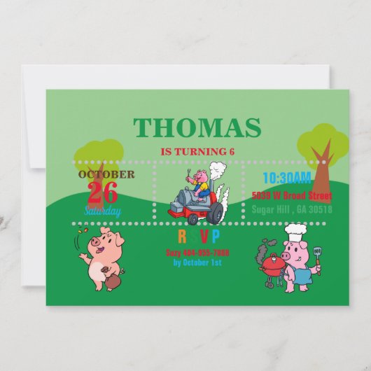 Party Einladung (Vorderseite)