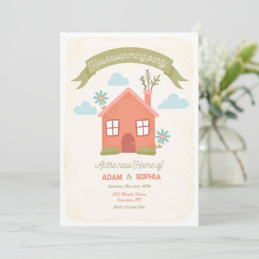 Party Einladung (Stehend Vorderseite)