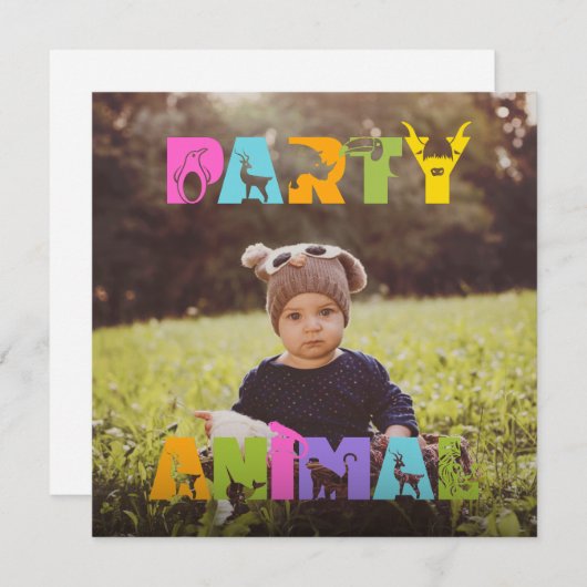 Party Einladung (Vorne/Hinten)