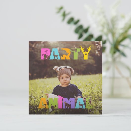 Party Einladung (Stehend Vorderseite)