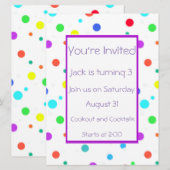 Party Einladung (Vorne/Hinten)