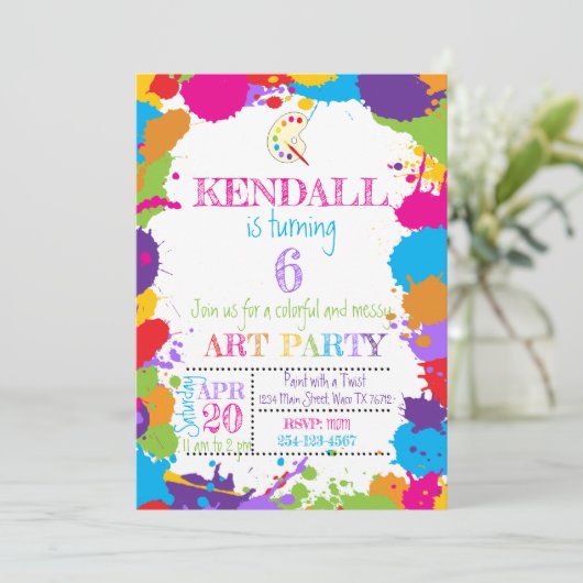 Party Einladung (Stehend Vorderseite)