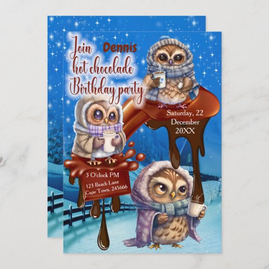 Party Einladung (Vorne/Hinten)