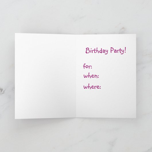 Party Einladung (Innenseite)