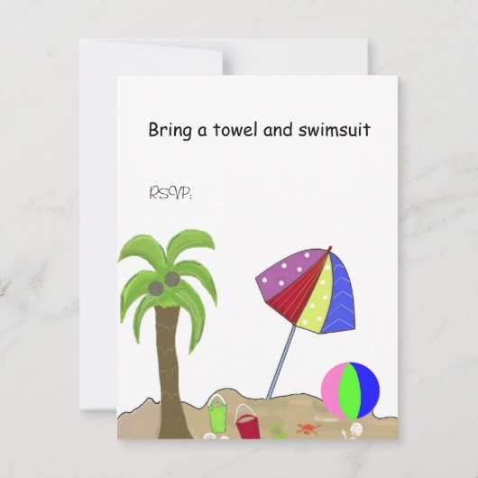 Party Einladung (Rückseite)