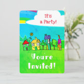 Party Einladung (Stehend Vorderseite)