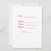 Party Einladung (Rückseite)