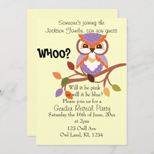 Party Einladung (Vorne/Hinten)