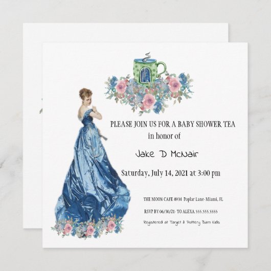 Party Einladung (Vorne/Hinten)