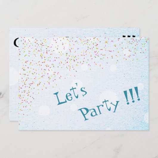 Party Einladung (Vorne/Hinten)