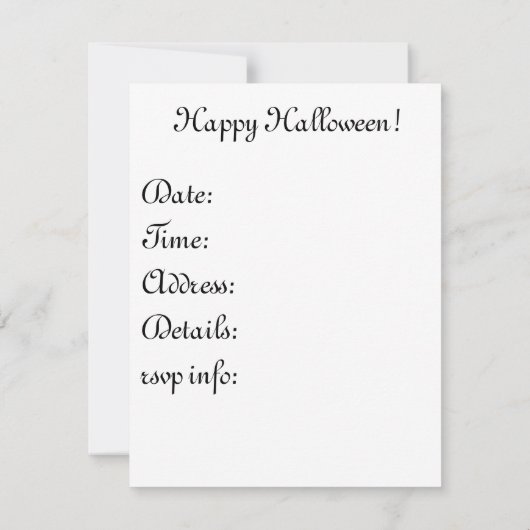 Party Einladung (Rückseite)