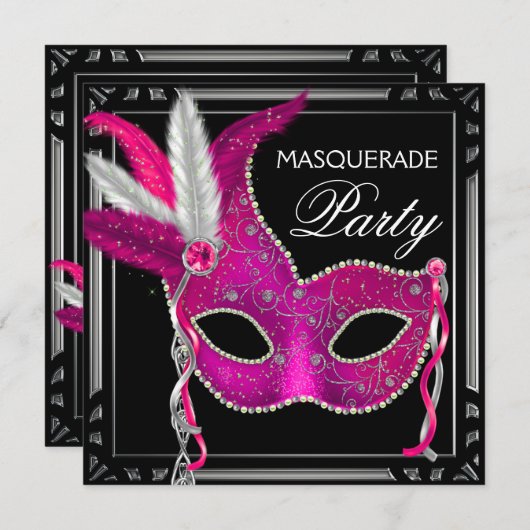 Party Einladung (Vorne/Hinten)