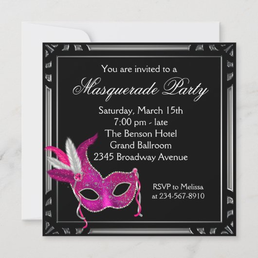 Party Einladung (Rückseite)