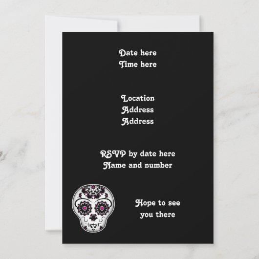 Party Einladung (Rückseite)