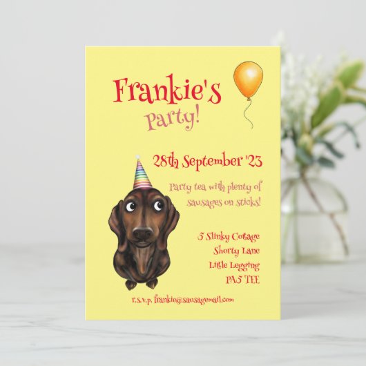 Party Einladung (Stehend Vorderseite)