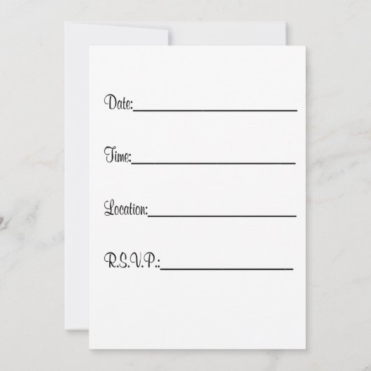 Party Einladung (Rückseite)