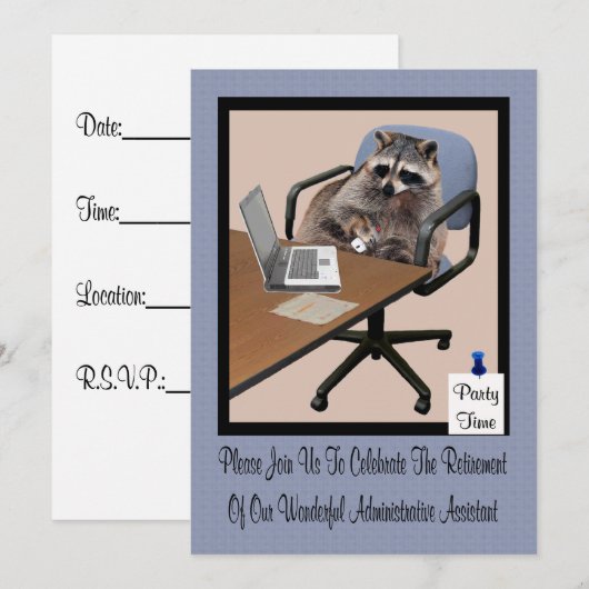 Party Einladung (Vorne/Hinten)