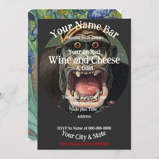 Party Einladung (Vorne/Hinten)