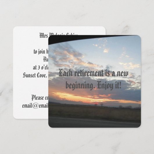 Party Einladung (Vorne/Hinten)