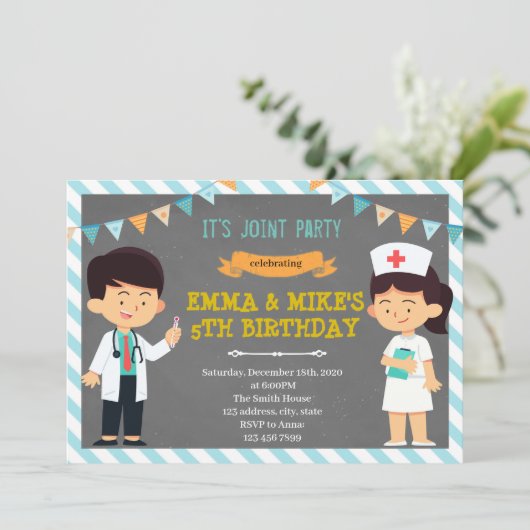 Party Einladung (Stehend Vorderseite)