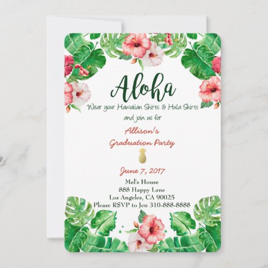 Party Einladung (Vorderseite)