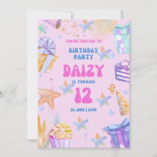 Party Einladung (Vorderseite)