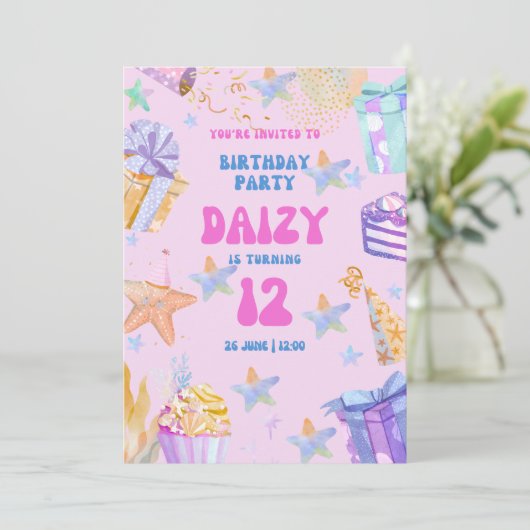 Party Einladung (Stehend Vorderseite)